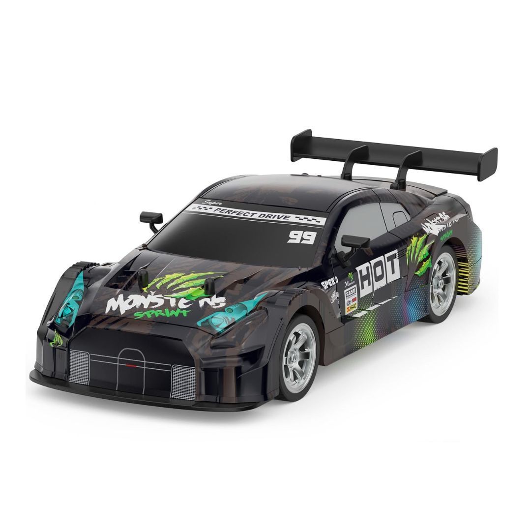 Whoosh RC Drift Car 1/16 Nissan GT-R R35 Inspired Scale – 30KM Speed 4WD RC Car with LED Lights India