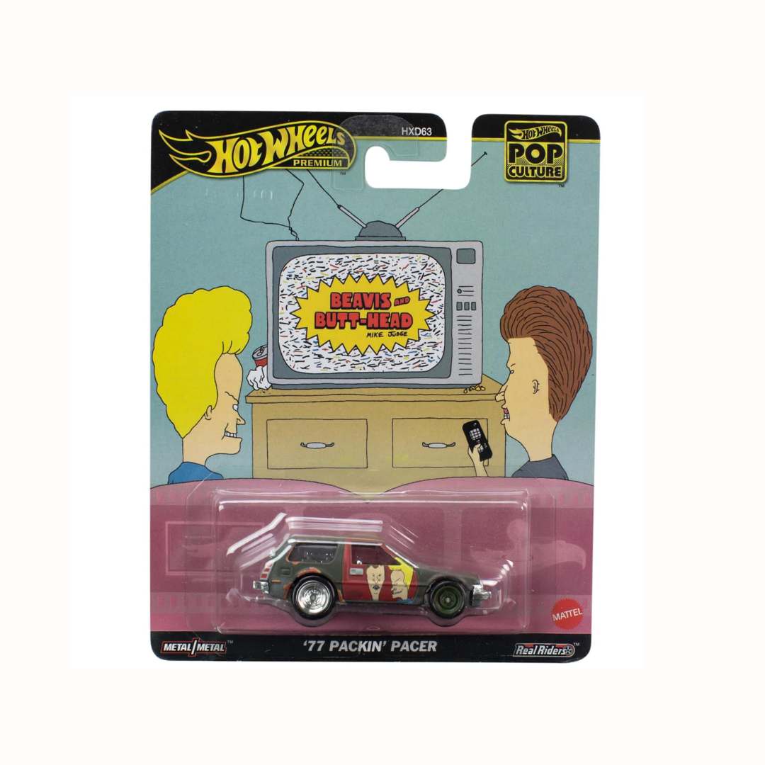 Hot Wheels Premium ’77 Packin’ Pacer – Beavis & Butt-Head Pop Culture Series | Metal/Metal | Real Riders | India