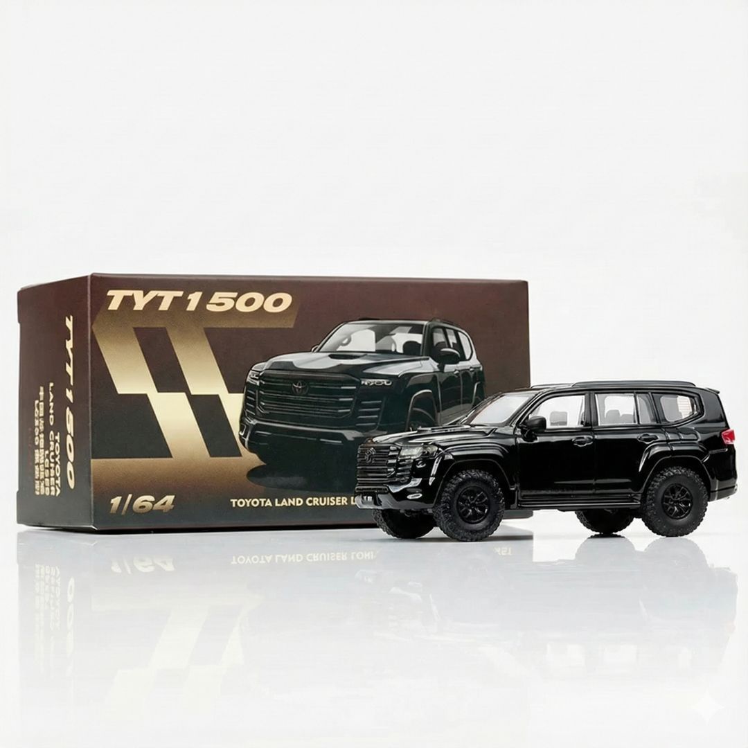 MASSDI 1:64 Toyota Land Cruiser LC300 – Black Alloy Imported Car Model