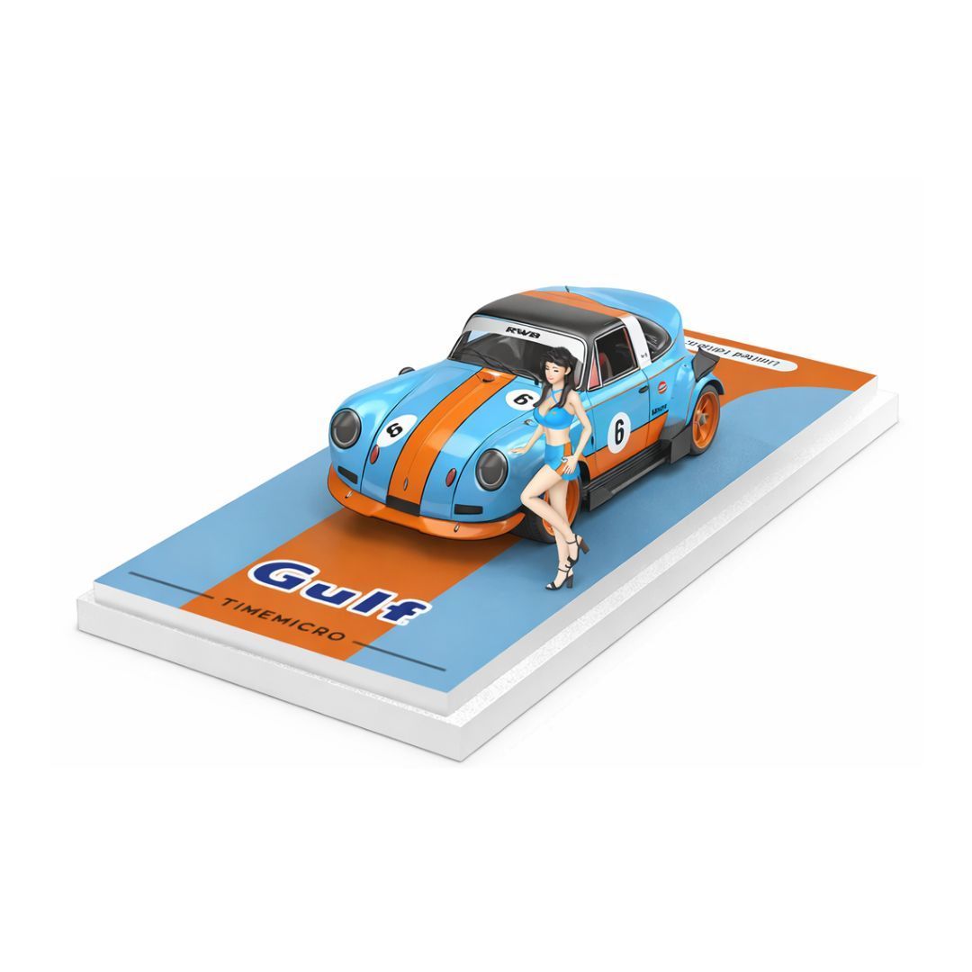 TimeMicro 1:64 Volkswagen RWB Beetle Gulf Edition with Figurine