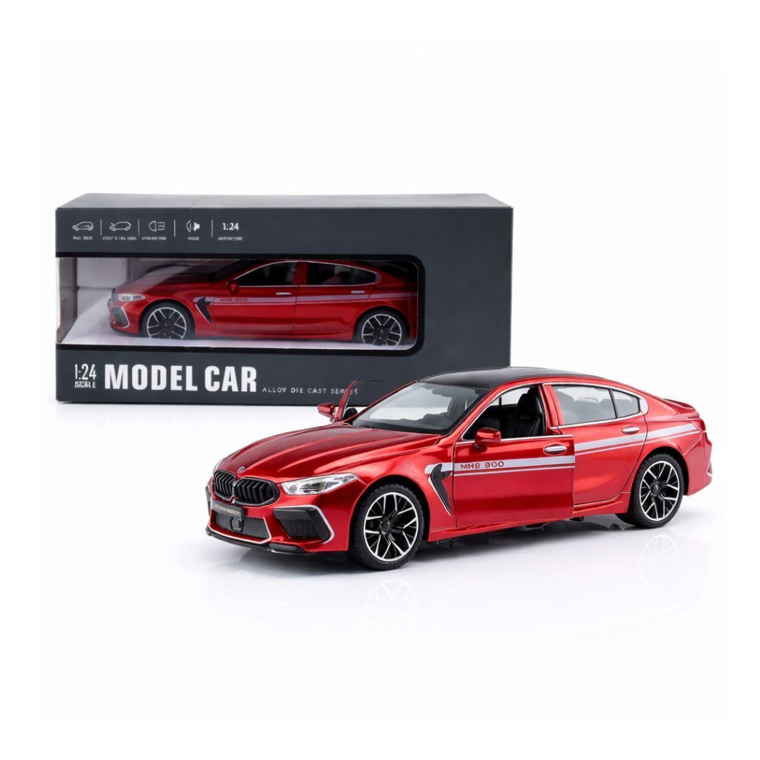 1:24 Scale BMW Manhart MH8 800 Die-Cast Car | Alloy Model with Openable Doors, Pull-Back Action, Lights & Sound (India)