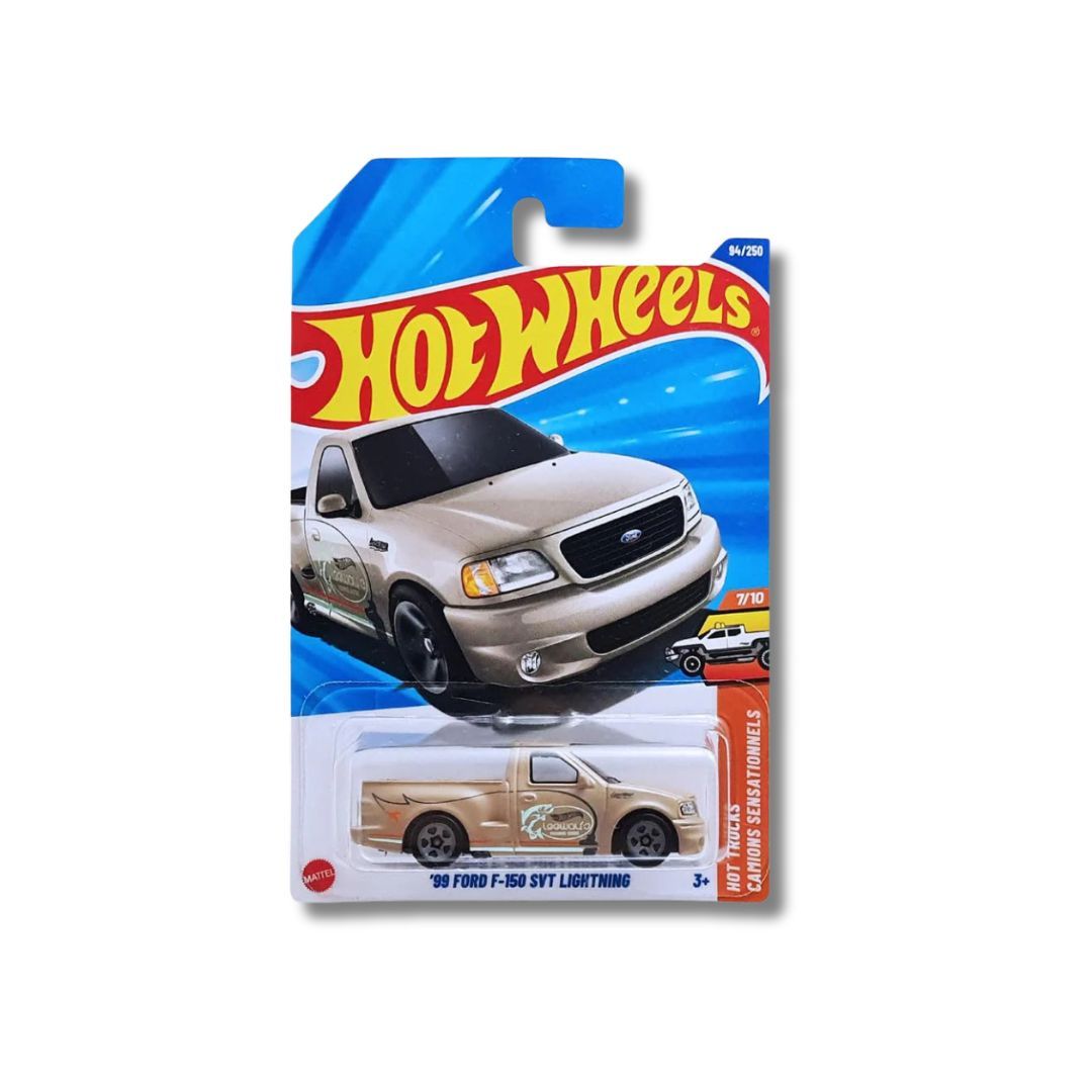 Hot Wheels ’99 Ford F-150 SVT Lightning – 2025 Hot Trucks | 1:64 Scale Diecast (Carded)