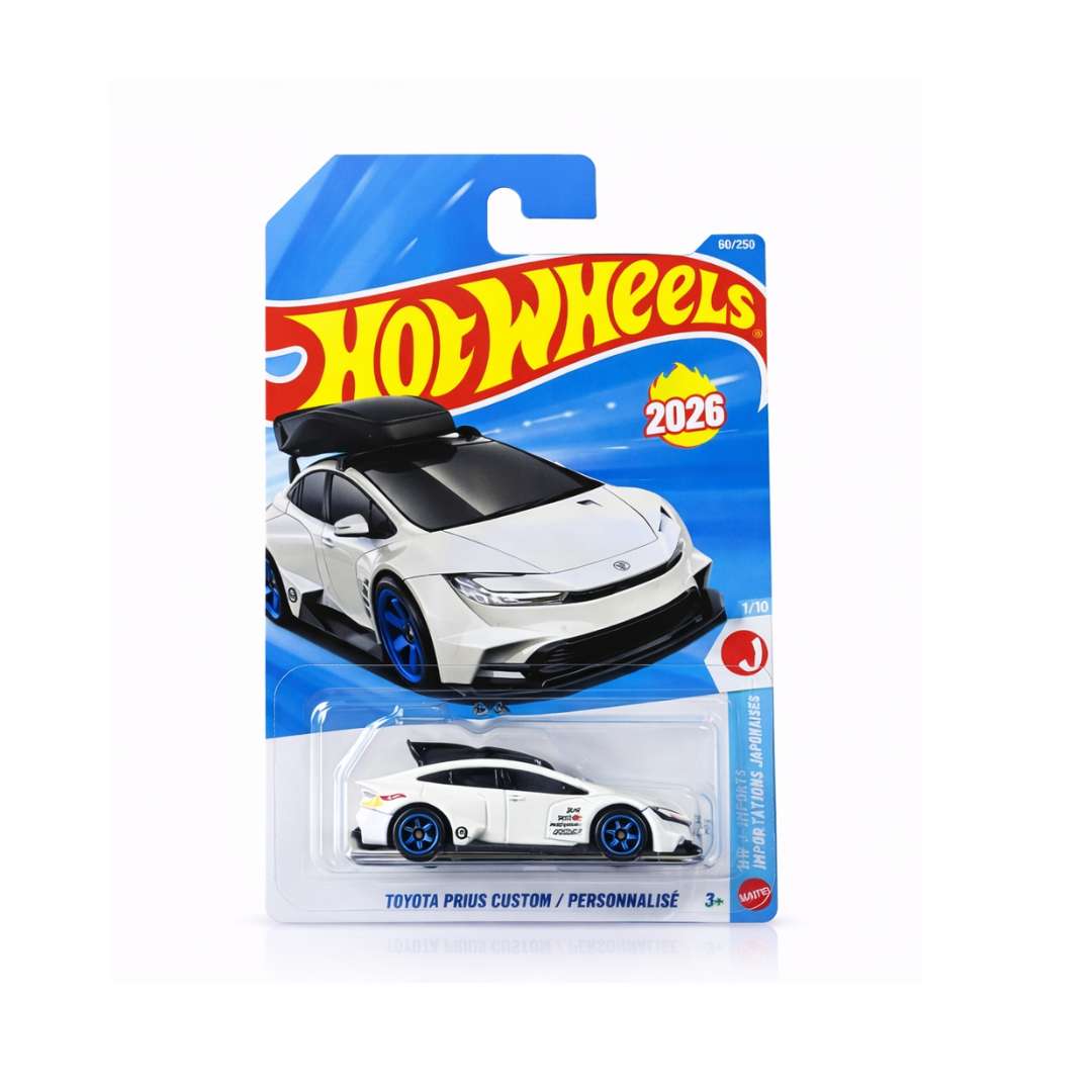 Hot Wheels Toyota Prius Custom White 2026 1:64 Die-Cast Car 60/250 9CNDDG