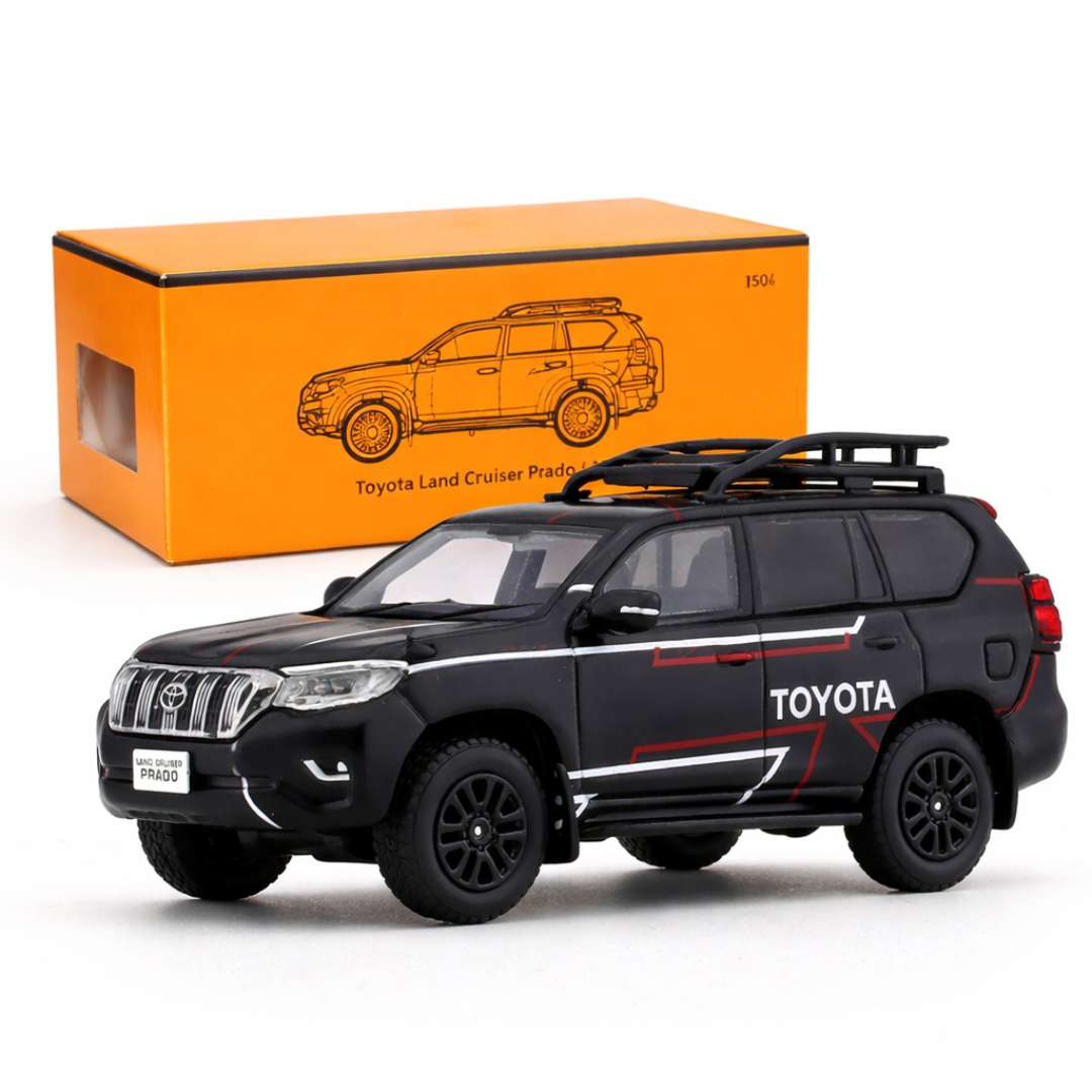GCD Toyota Land Cruiser Prado 150 Black 1:64 Scale Die-Cast SUV Model Car Premium Miniature