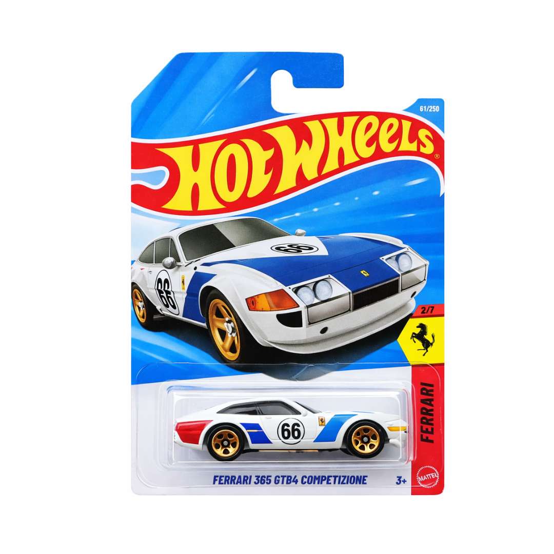 Hot Wheels Ferrari 365 GTB4 Competizione White 1:64 Diecast Ferrari Series 2/5 Imported 9CNCCK