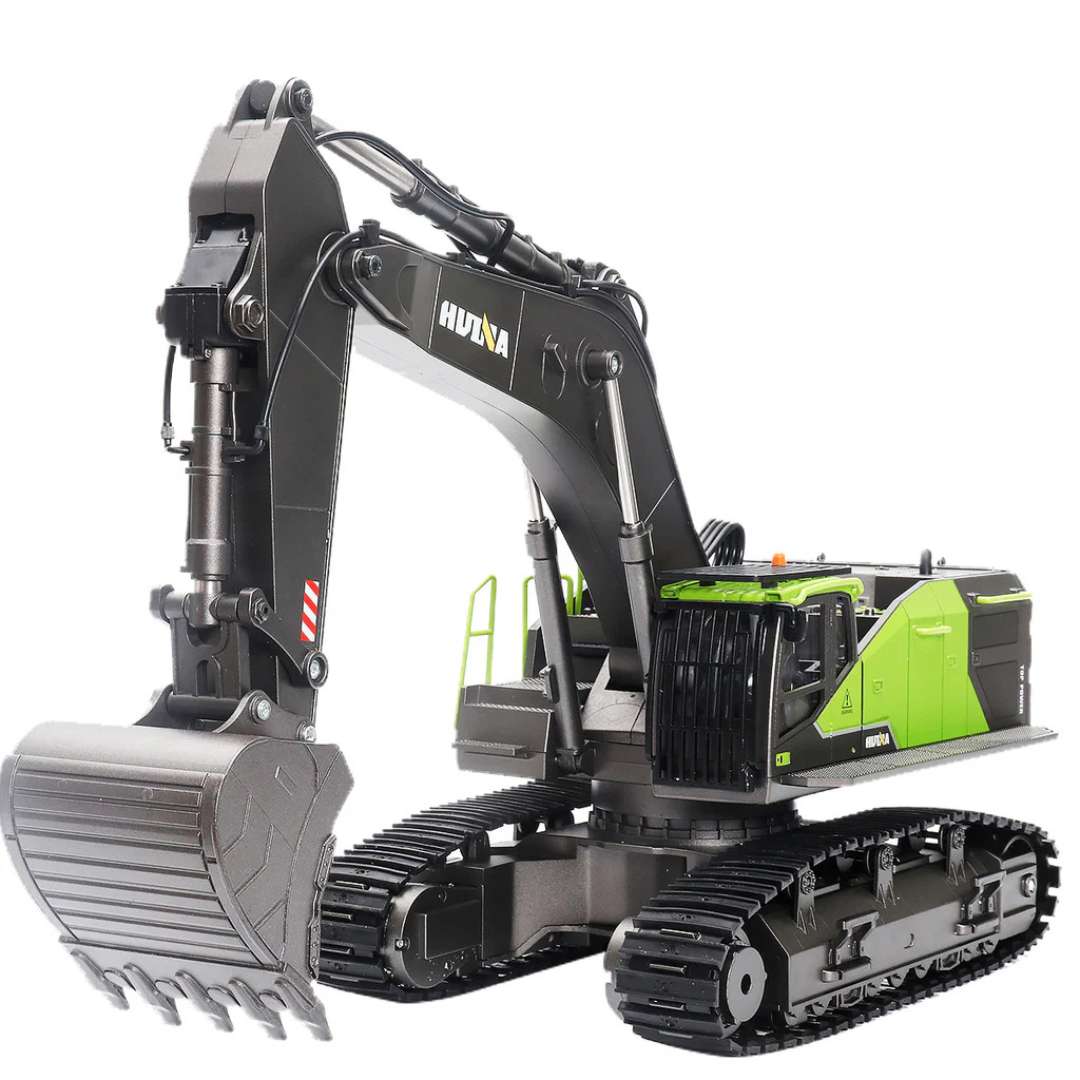 Huina 1593 RC Excavator 1/14 Scale – 2.4GHz Construction Truck with 360° Rotation & Metal Attachments | India