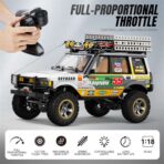 JXC LR1801 1/18 4WD RC Rock Crawler – Dual Speed Off-Road RTR Car (Green and Grey) | India - Image 3