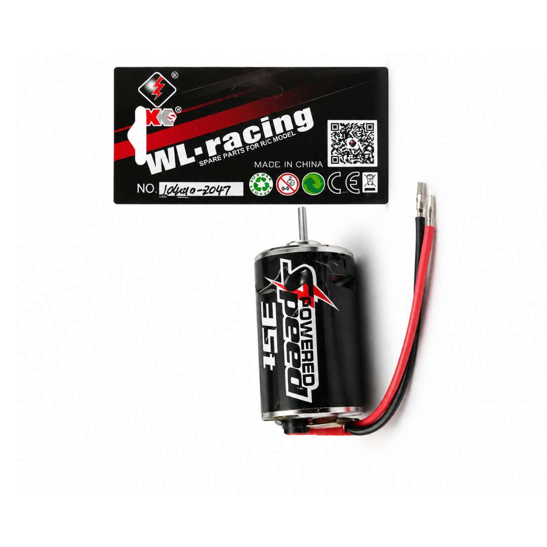 WLtoys 550 Carbon Brush Motor 35T (11.1V) with Wiring Kit – RC Crawler Upgrade for 104020 / 104010 / 104006 / 104026 | India