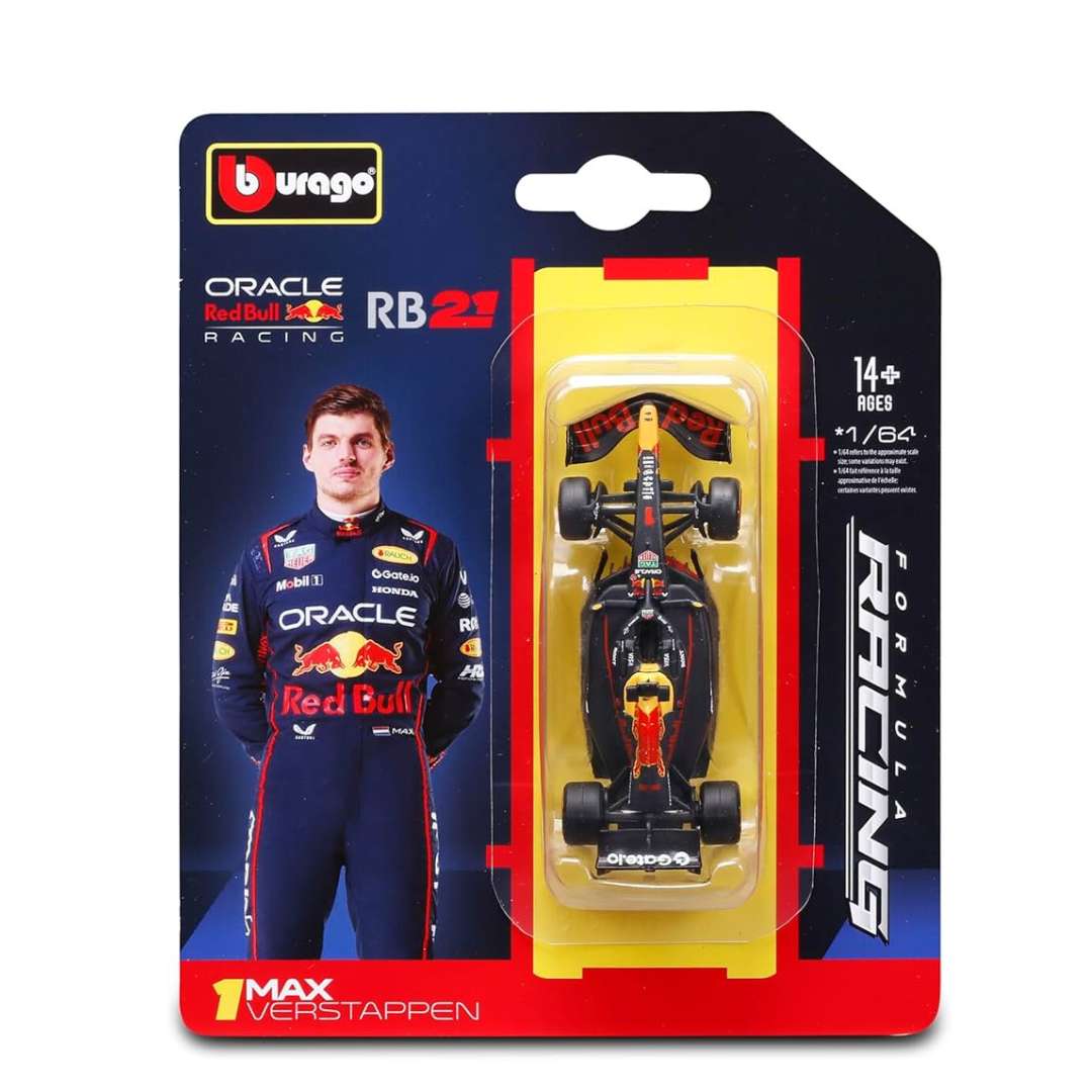 Bburago Oracle Red Bull Racing RB21 F1 1:64 Diecast Model Car | Max Verstappen #1 | India