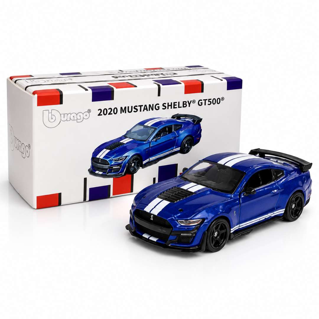 Bburago Sports Cars 2020 Mustang Shelby GT500 1:64 Diecast Model Car | Blue | India