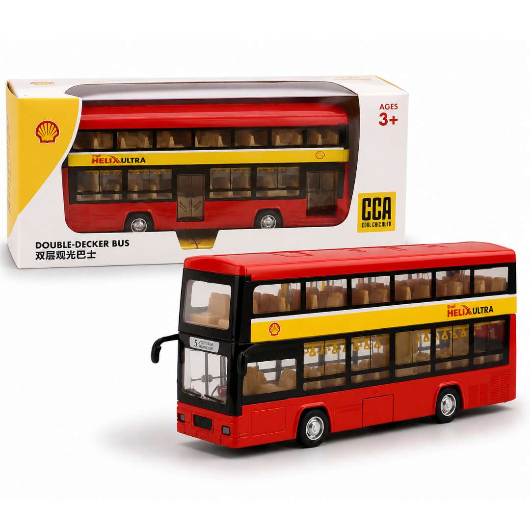 CCA 1:48 Double Decker Bus Diecast Model – Shell Helix Ultra Edition | India