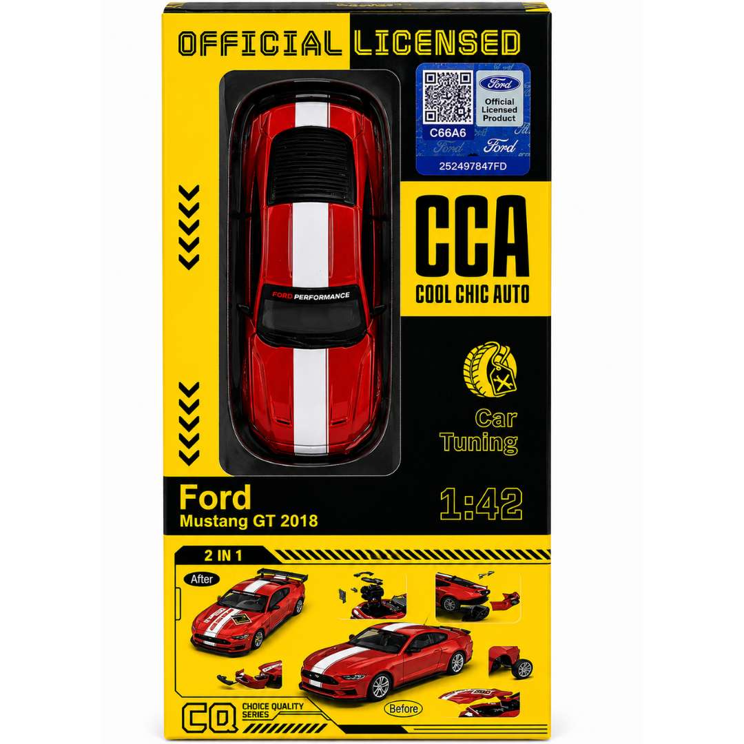 CCA Ford Mustang GT 2018 1:42 Scale Alloy Diecast Model Car | Red | India