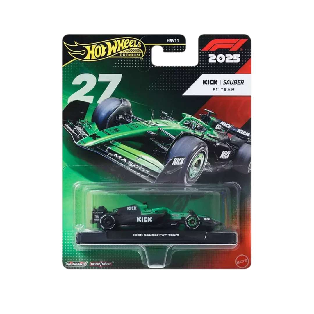 Hot Wheels 2025 KICK Sauber F1 Team No. 27 Imported Premium Die-Cast Formula 1 Race Car – 1:64 Scale