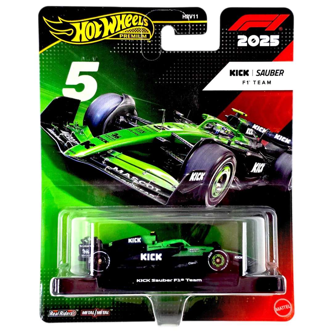 Hot Wheels 2025 KICK Sauber F1 Team No. 5 Imported Premium Die-Cast Formula 1 Race Car – 1:64 Scale