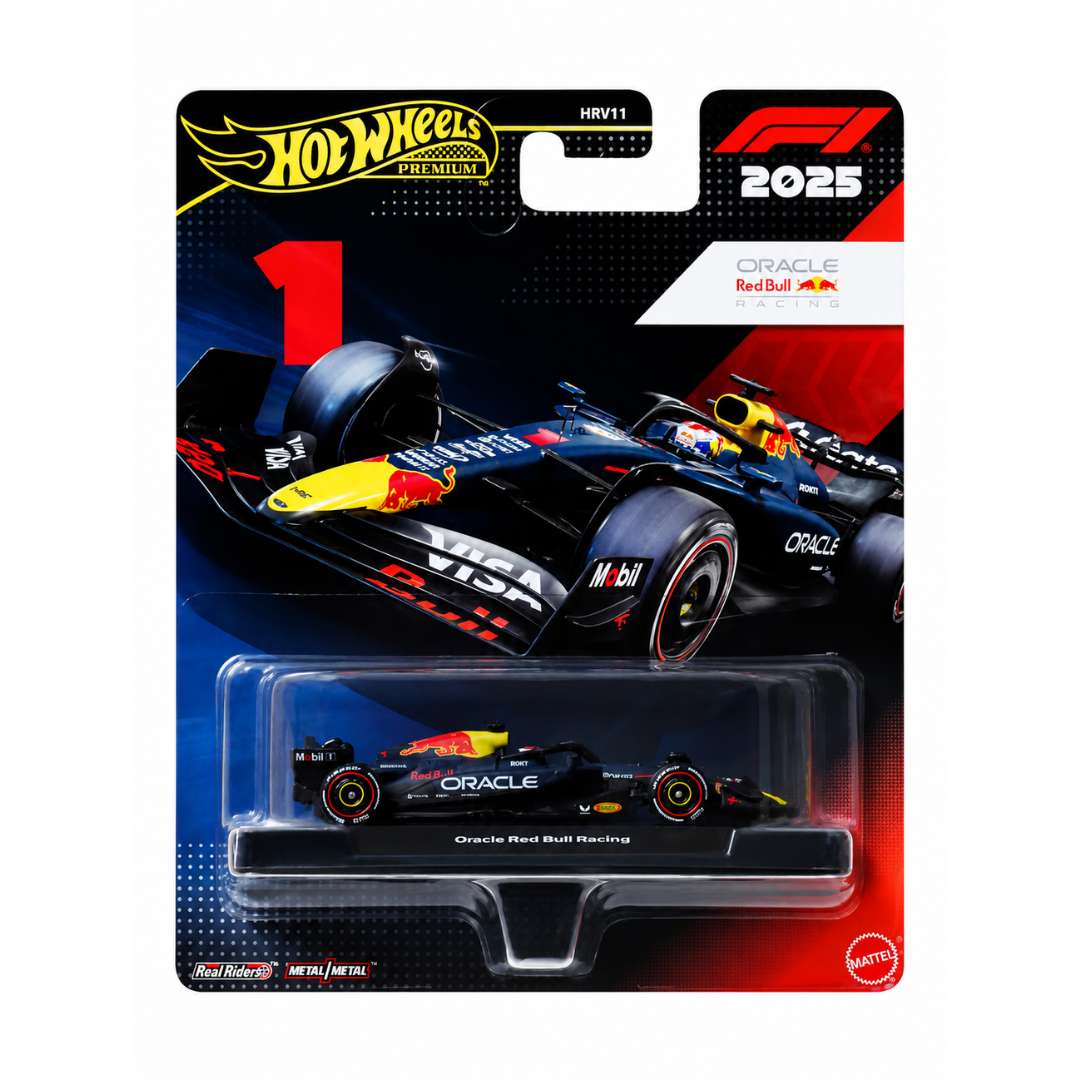 Hot Wheels 2025 Oracle Red Bull Racing No. 1 Imported Premium Die-Cast Formula 1 Race Car – 1:64 Scale