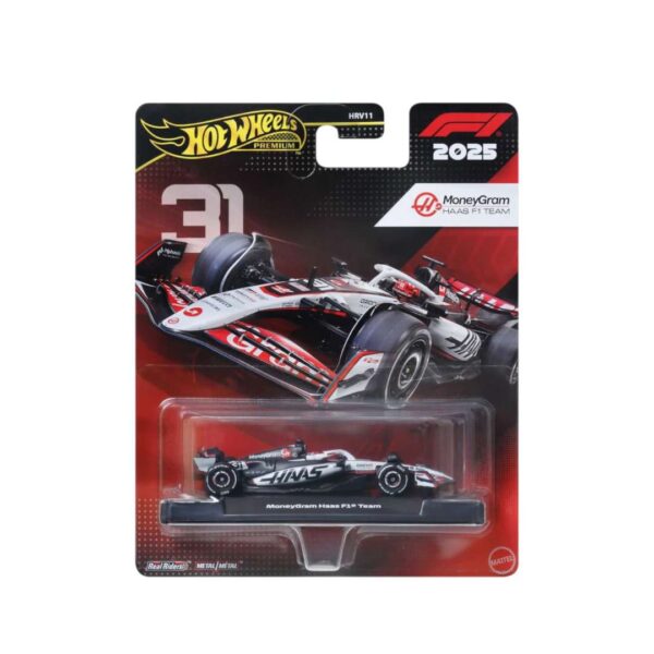 Hot Wheels Premium MoneyGram Haas F1 Team (#31) 2025 – 1:64 Scale
