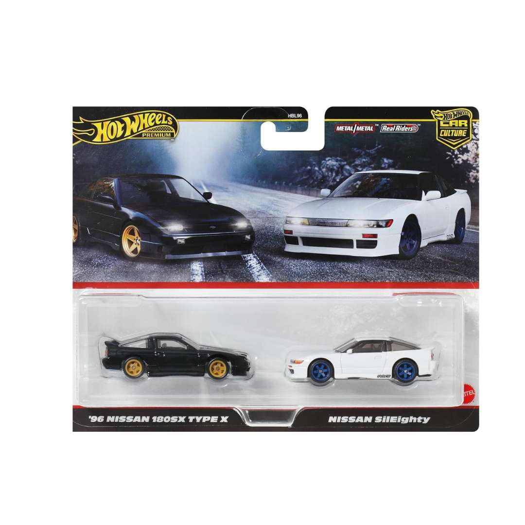 Hot Wheels Premium ’96 Nissan 180SX Type X & Nissan SilEighty 2-Pack | Car Culture | 1:64 Die-Cast | India