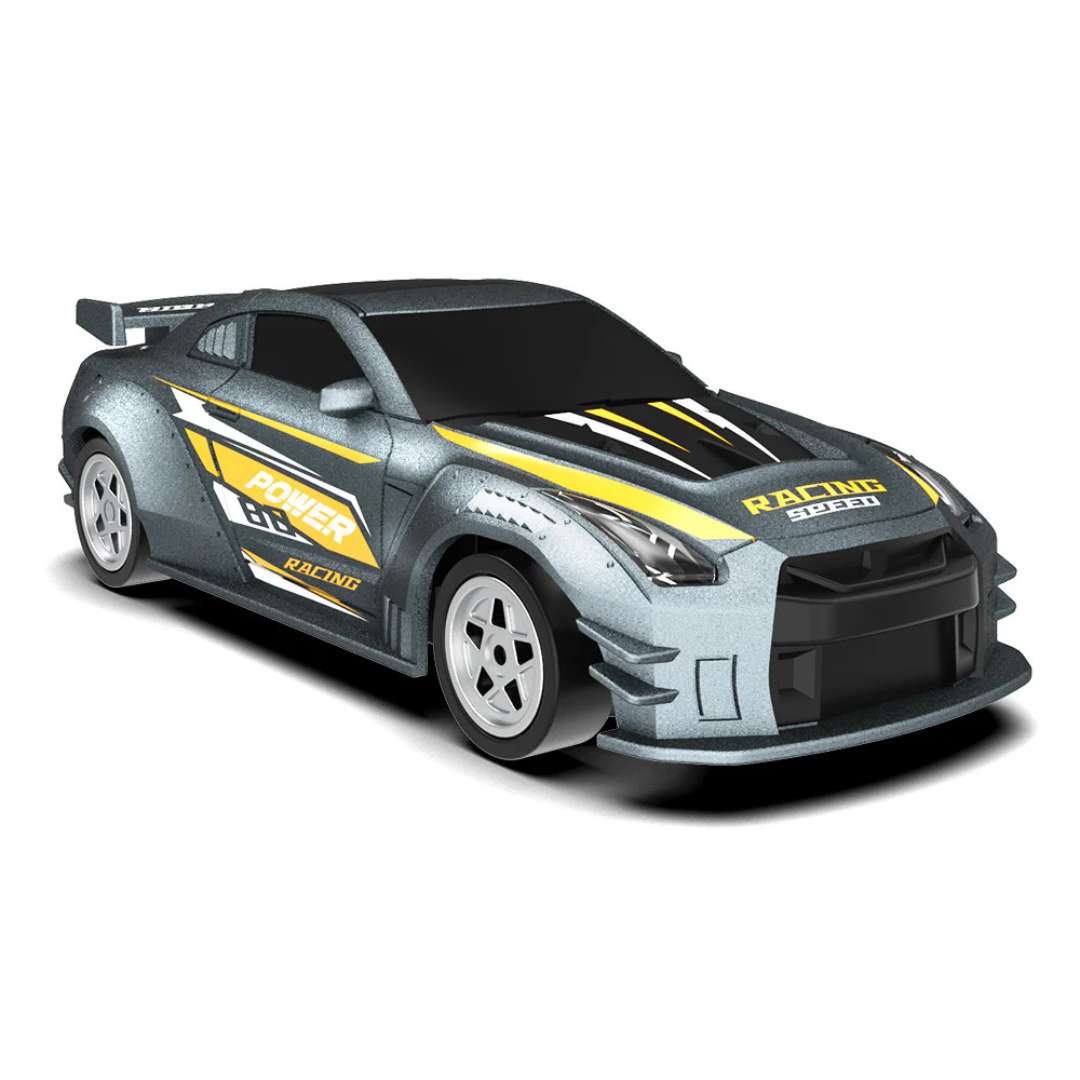 JJRC C8827 1:43 Scale 4WD Gyro RC Drift Car – Full Proportional Mini RTR Drift Racer (Gray)