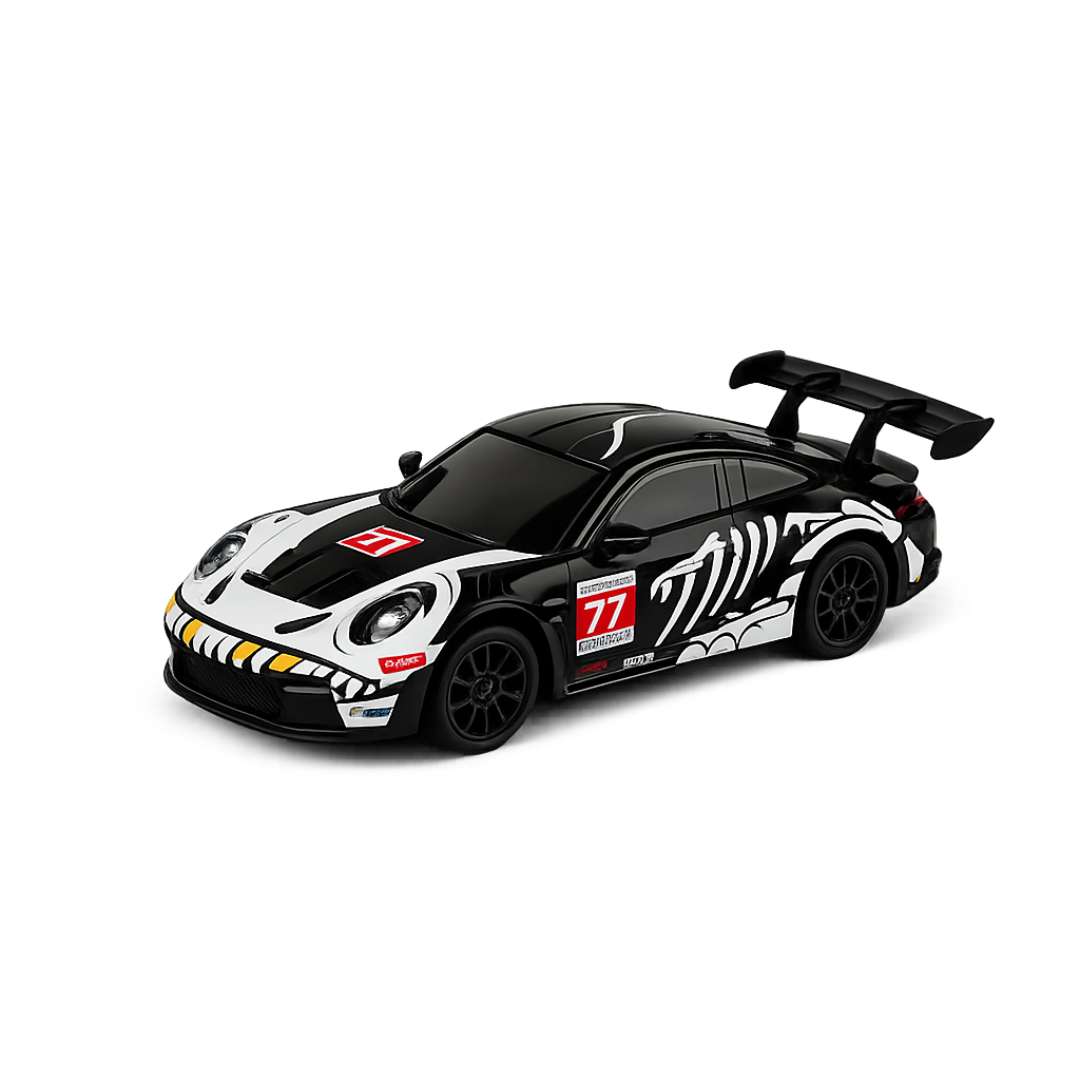 HStar D43-01Q16 Porsche 911 Black Dinosaur Livery Edition 1/43 Scale 4WD RC Drift Car with Gyro & LED Lights | India