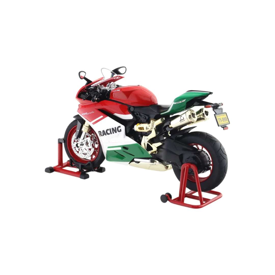 TY Models Ducati 1299 Superbike Die-Cast Motorcycle Scale Model with Light & Sound – One-Click Start, Throttle Action & 90° Steering