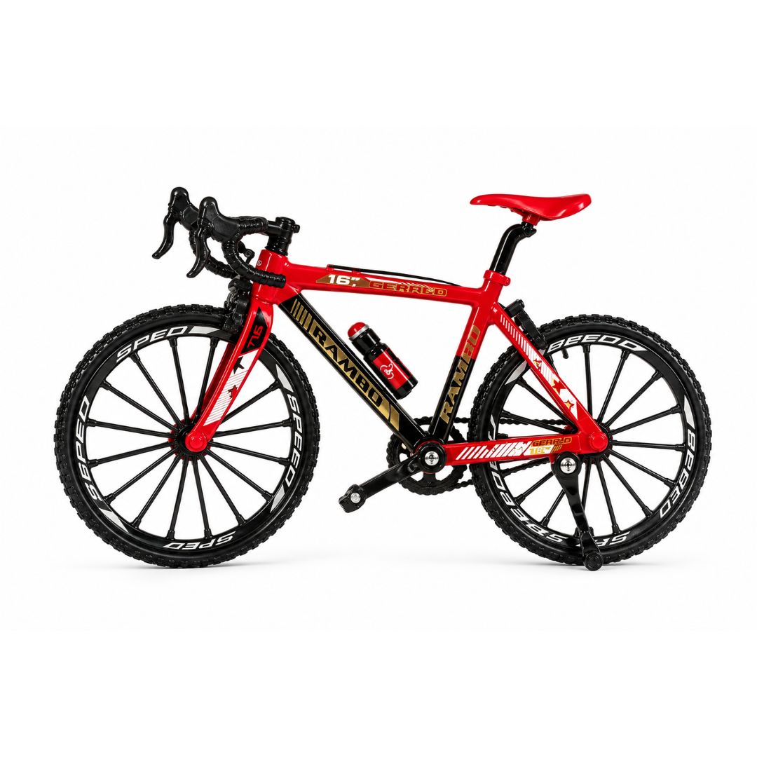 1:8 Scale Metal Die-Cast Mountain Bike Model Red & Black Collectible Bicycle | India