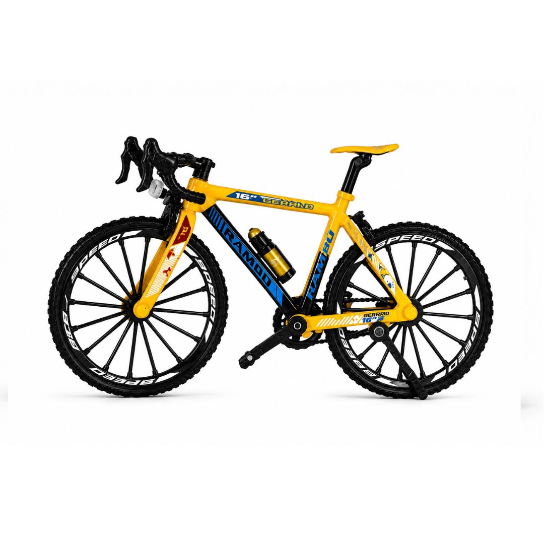 1:8 Scale Metal Die-Cast Mountain Bike Model Yellow & Black Collectible Bicycle | India