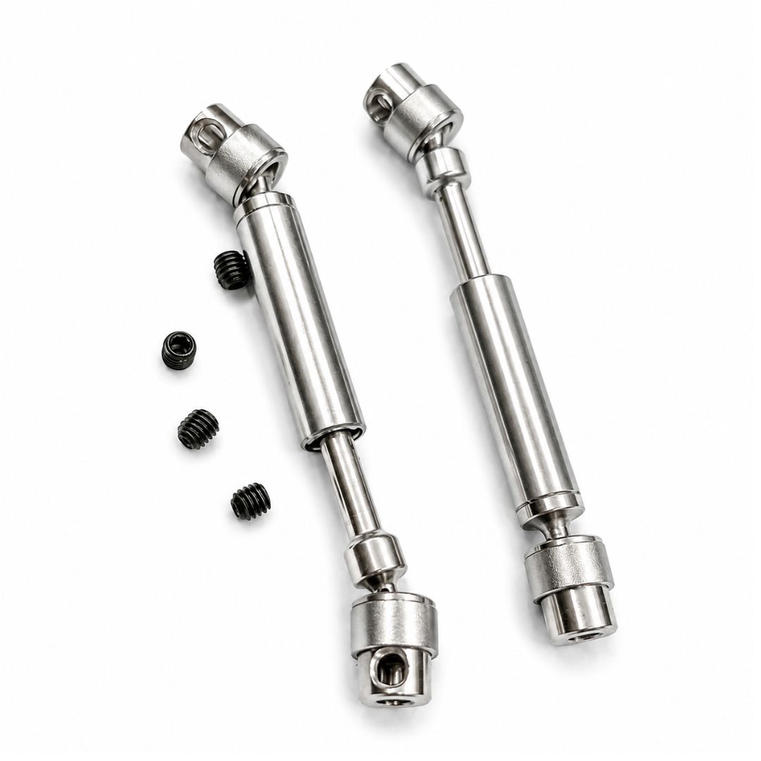 Metal Center Drive Shafts for FMS FCX18 RC Crawler (LC80, Chevrolet K10, GMC Sierra S 1500, Hummer EV & EazyRC Thunderstorm)