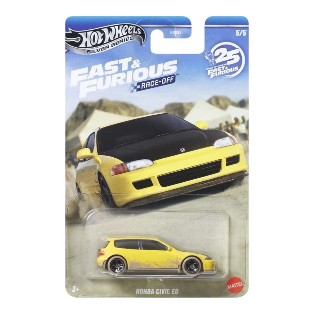 Hot Wheels Silver Series Fast & Furious Race-Off Honda Civic EG 1:64 Die-Cast Car