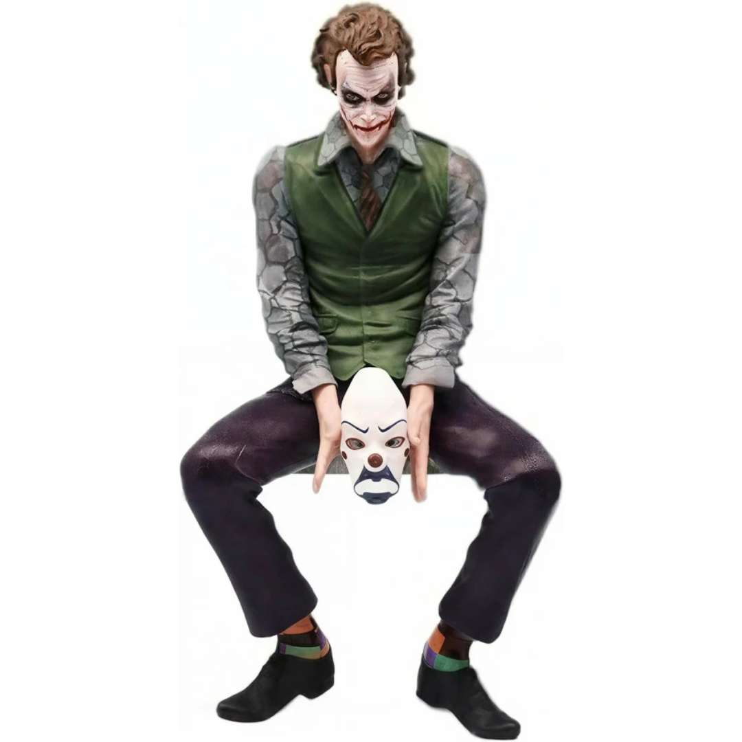 Joker Dashboard Figurine for Car | 15 cm Premium Collectible with Mask | Cool Car Interior Decoration | Anti-Slip Base | Ideal Gift