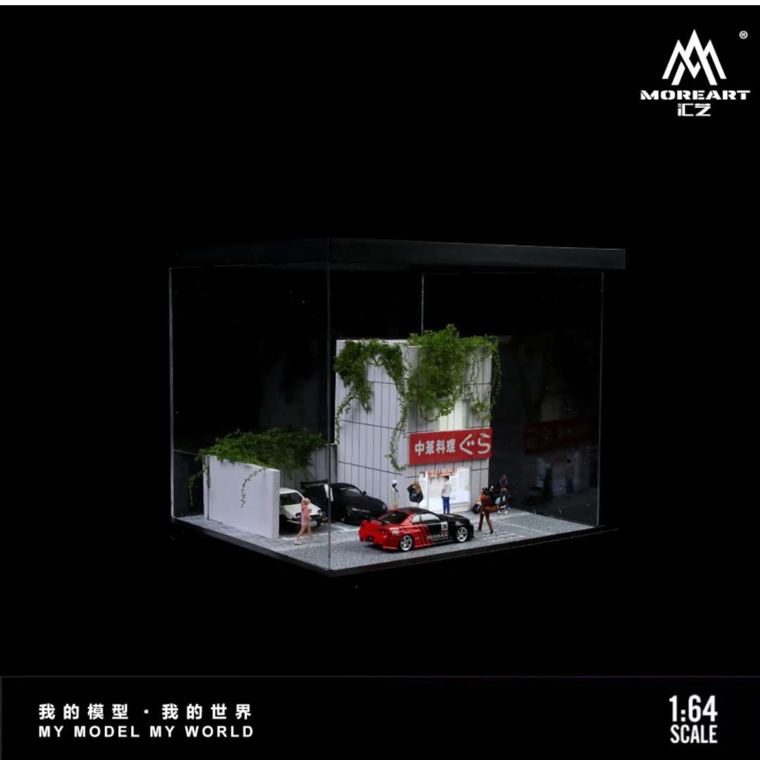 MoreArt MO960202 1:64 Street Scene Diorama with LED Lighting Display Base