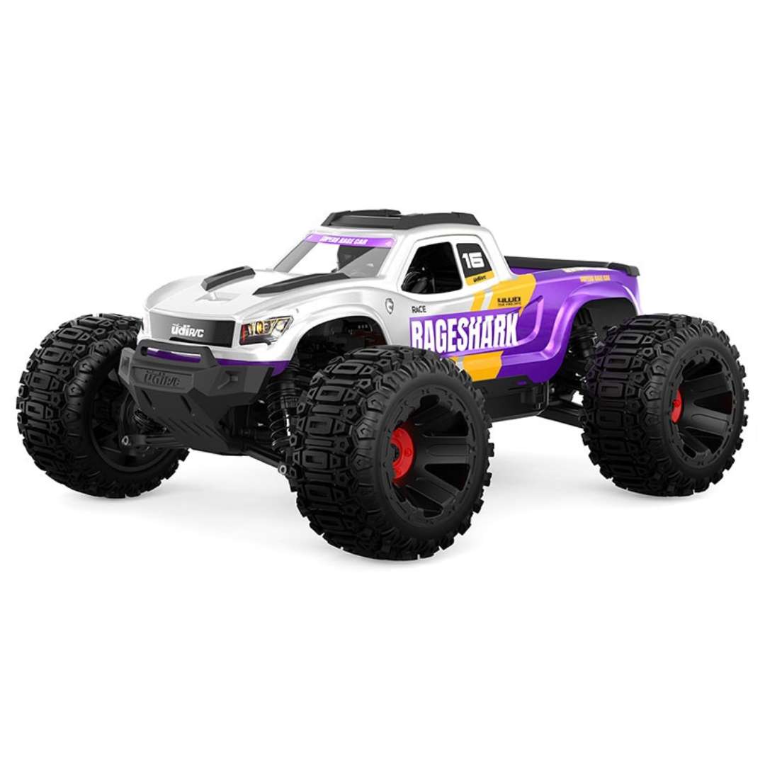 UDI RC RAGESHARK UD1611 Purple 1/16 4WD Brushed RTR Monster Truck – 30KM/H High-Speed Off-Road RC Car