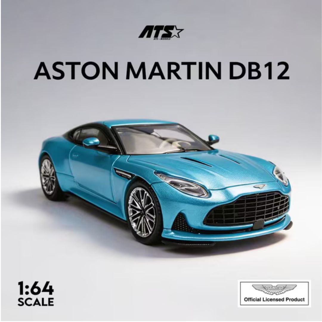 ATS Models Aston Martin DB12 Tiffany Blue 1:64 Diecast Model