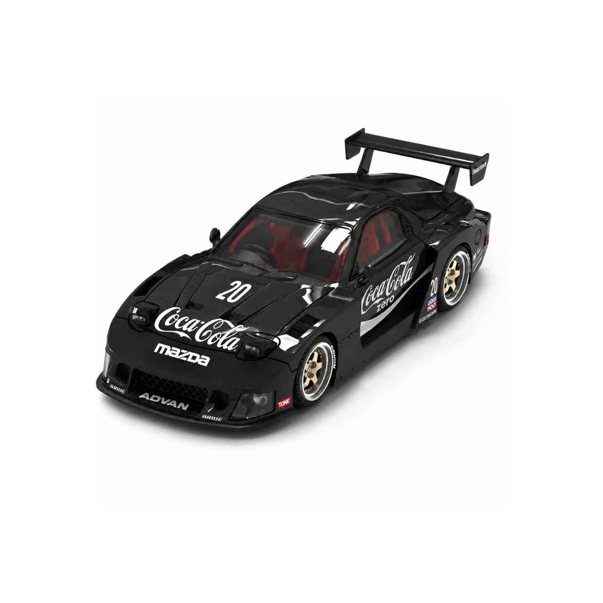 Cool Car Mazda RX-7 Black Coca-Cola 1:64 Scale Diecast Model