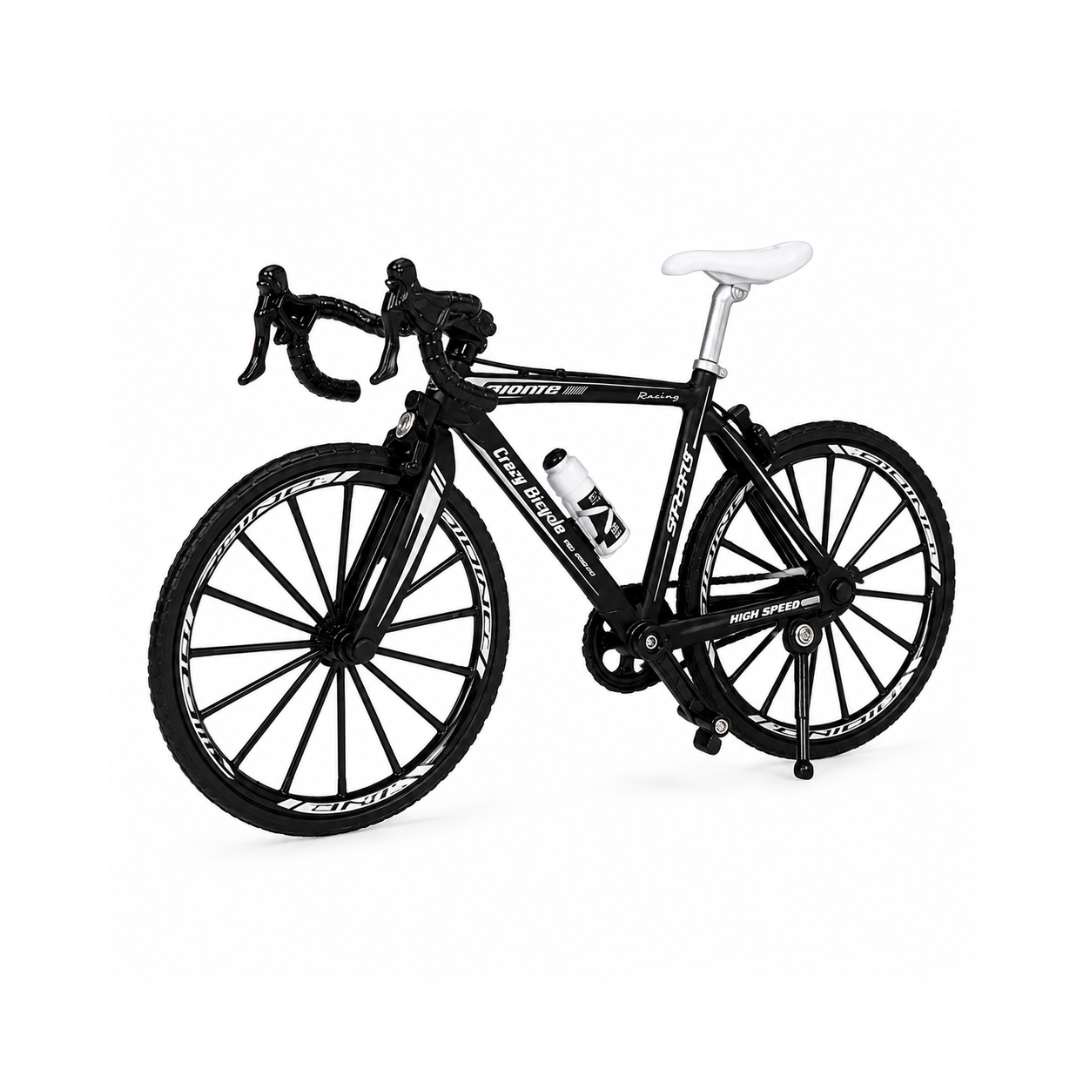 1:10 Scale Metal Die-Cast Road Bicycle Model – Black | Collectible Display Bike