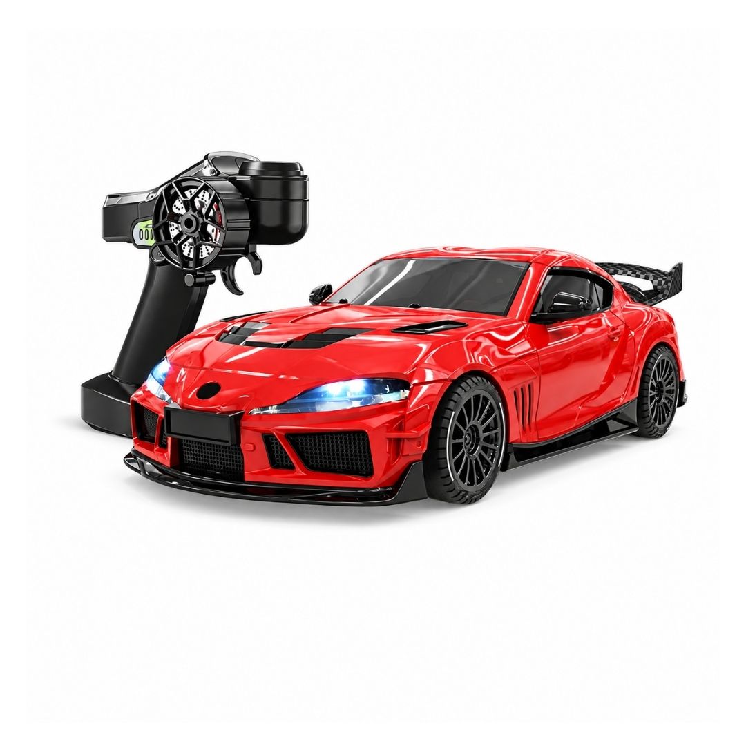 JXC SP4301 Toyota Supra 1/43 Scale 4WD RC Drift Car with Gyro – Official Licensed Red Edition | India